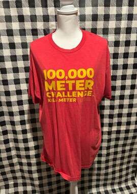 Next Level Apparel Red 100,000 Meter Challenge Kilo Meter Eater T-Shirt XXL